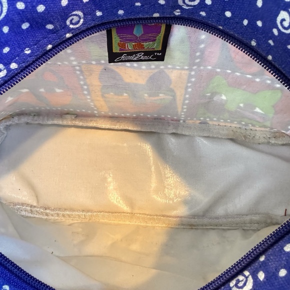 Vintage Laurel Burch Canvas Mini-tote Shoulder Bag - Picture 7 of 8